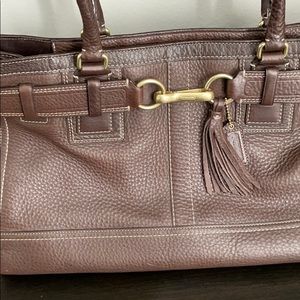 Coach large leather tote